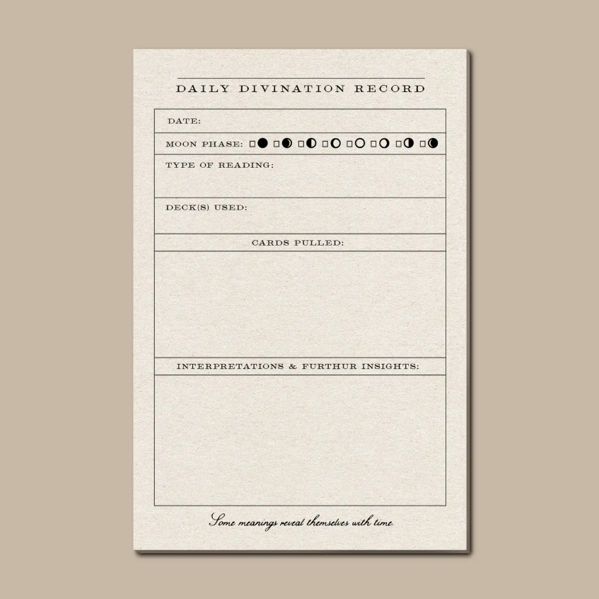 Notepad: Divination Record - 4x6